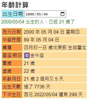 農曆7月生|農曆(虛歲)年齡計算器